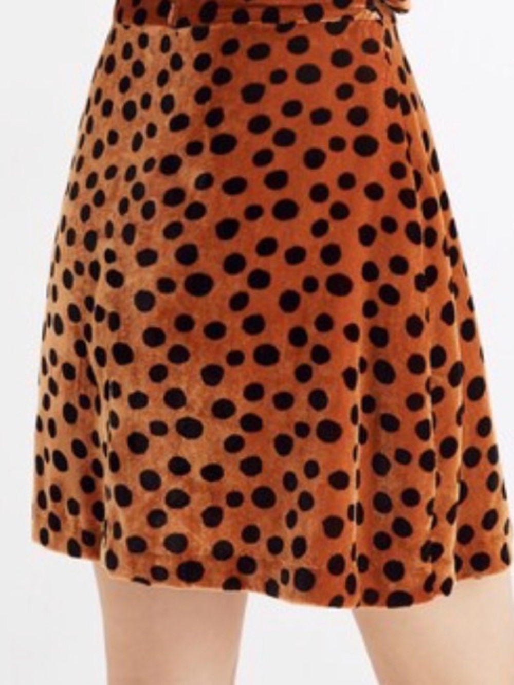 Madewell Velvet Circle Skirt, polka dot, 4